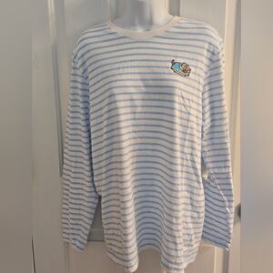 Pusheen Box Exclusive 2019 Striped Sailor Long Sleeve Shirt White Blue Medium